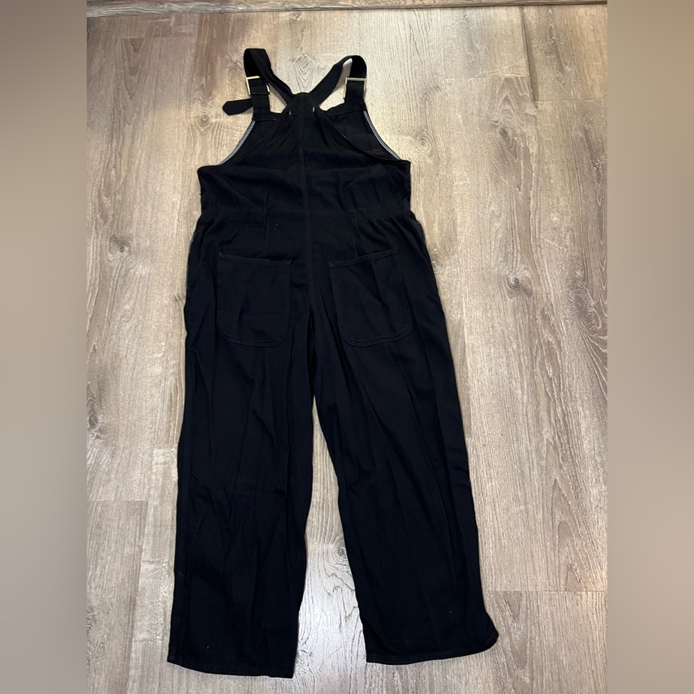 Free People Hunter Denim Overalls Jumpsuit One Piece Black - Picture 5 of 9